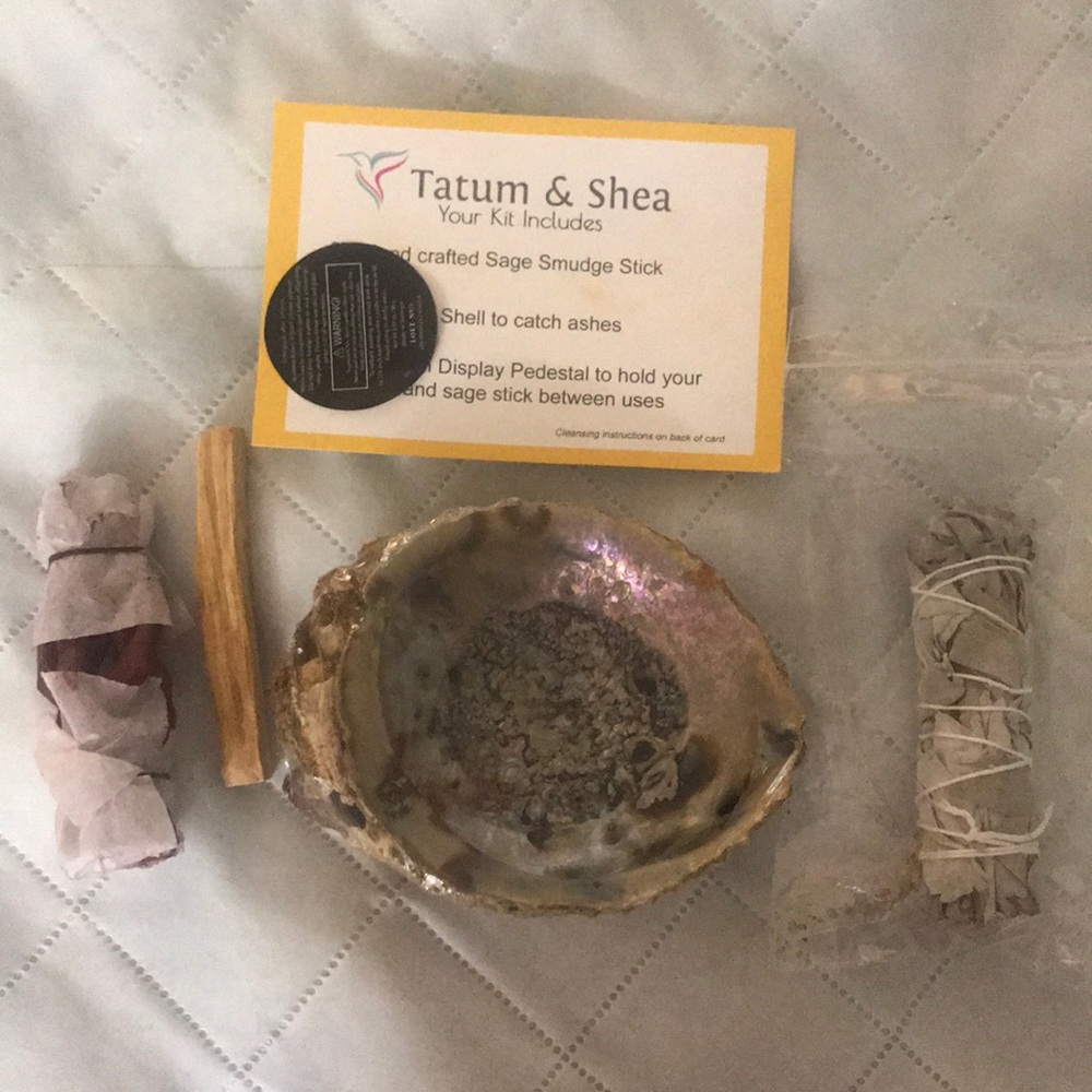 Sage burning kit with abalone shell BUNDLE ITEM